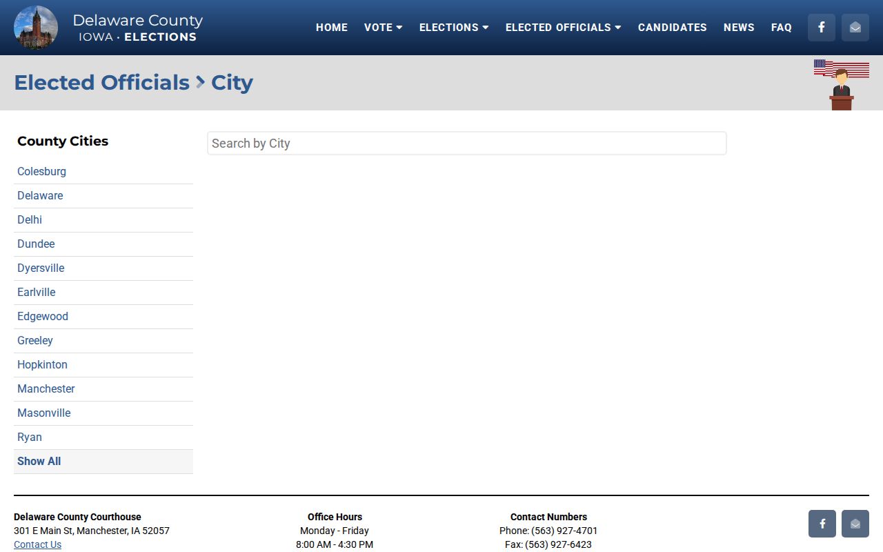 Delaware County city court warrant city contact directory